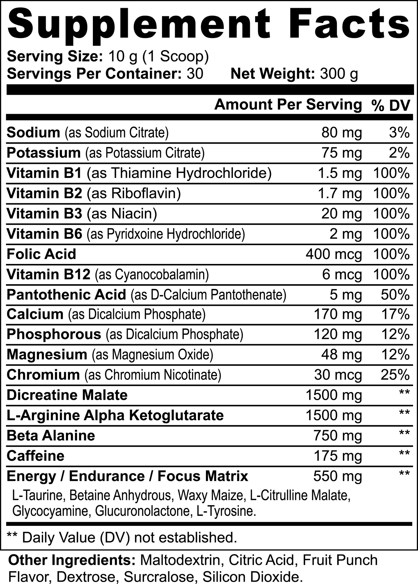 :start—end Pre-Workout (Fruit Punch)