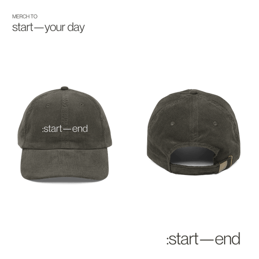 :start—end corduroy hat