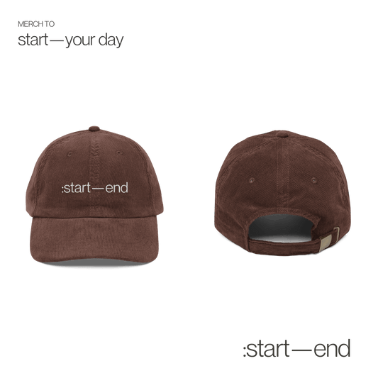 : start—end corduroy hat