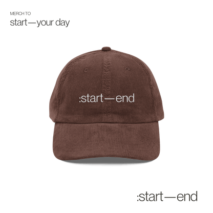 : start—end corduroy hat
